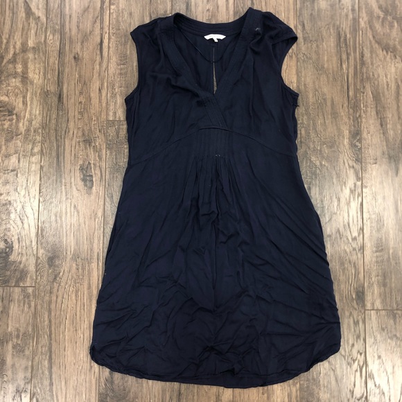 Boutique Flowy Navy Dress with Pockets - Picture 1 of 5